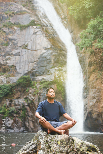 meditation in forest