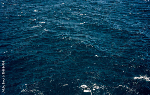 Ocean, sea, background and texture. Blue water background. Ripple sea ocean water surface. close up blue water surface at deep ocean. Dark blue background