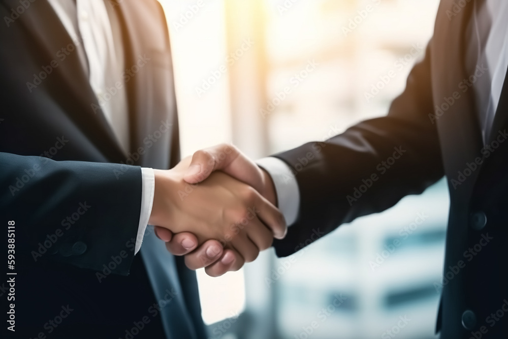 business Handshake or handshake of two business partners or applicants - subject business partner, contact or application - Generative AI