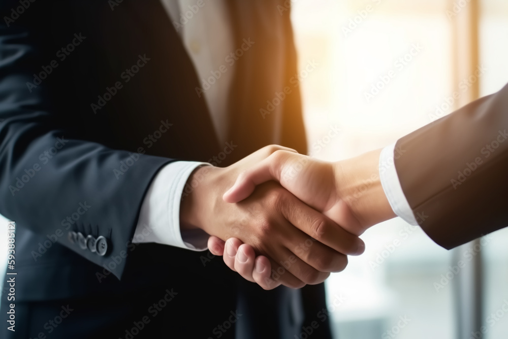 Business Handshake or Handshake - Contact or Deal Topic - Generative AI