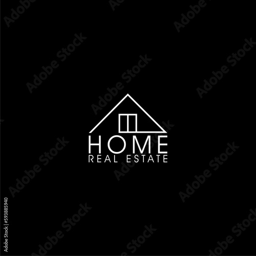 Home real estate logo icon isolated on dark background