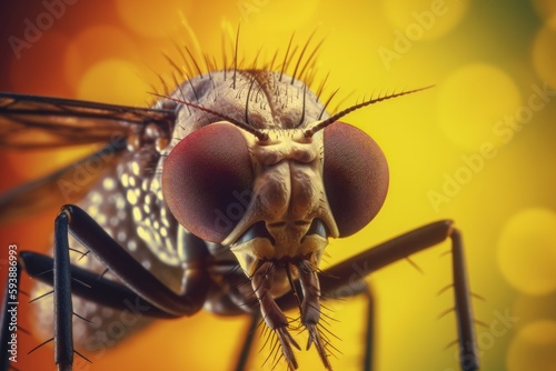 Mosquito bug macro view. Generate Ai