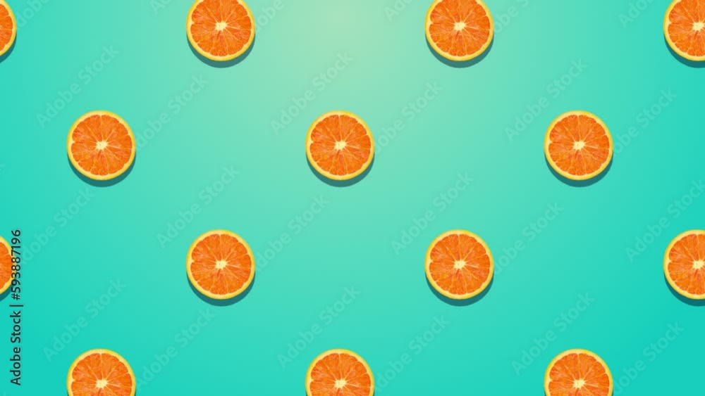 Trendy orange fruit retro vintage background