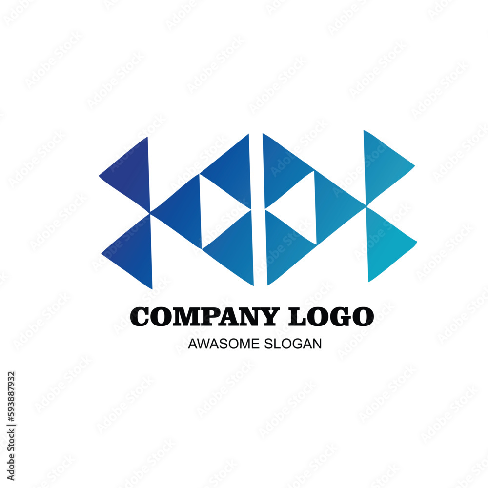 Free vector design logo company icon gradient color