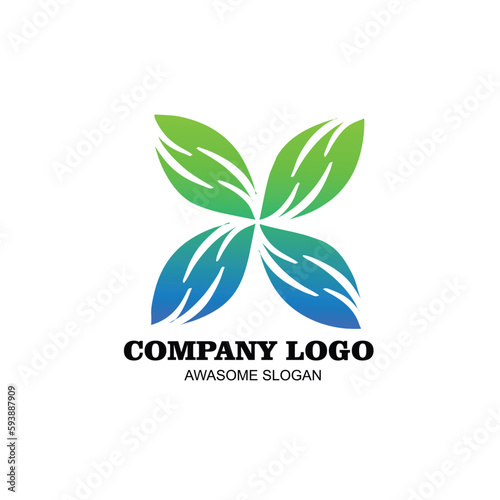 Free vector design logo company icon gradient color