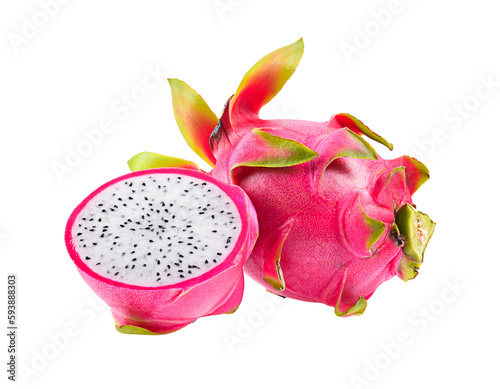 Fototapeta Naklejka Na Ścianę i Meble -  Dragon fruit isolated on transparent png