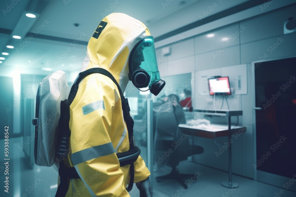 Paramedic in yellow suit. Generate Ai Paramedic in yellow suit. Generate Ai