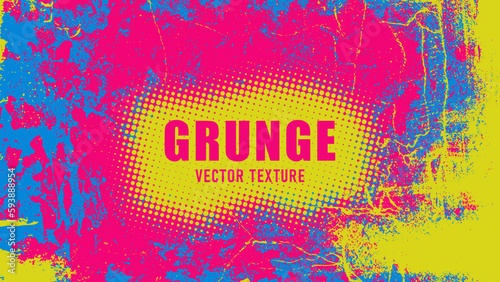 Colorful Grunge Texture Background. Abstract Vector Illustration