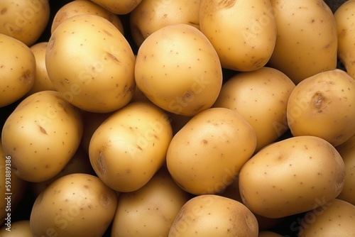 Organic potatoes background. Generate Ai