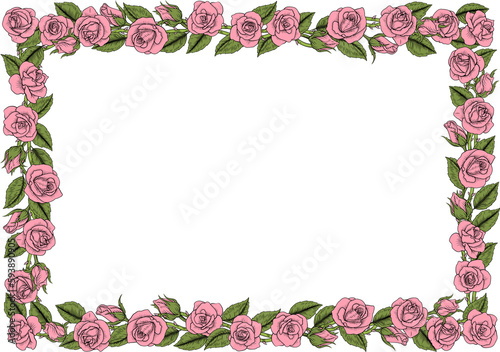 Roses Rose Flower Border Fl...