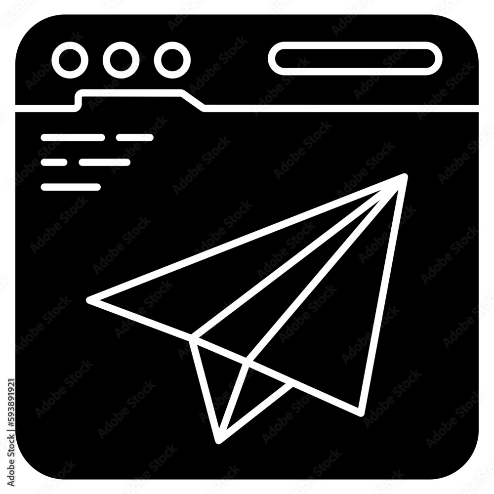 A unique design icon of send message A unique design icon of send message