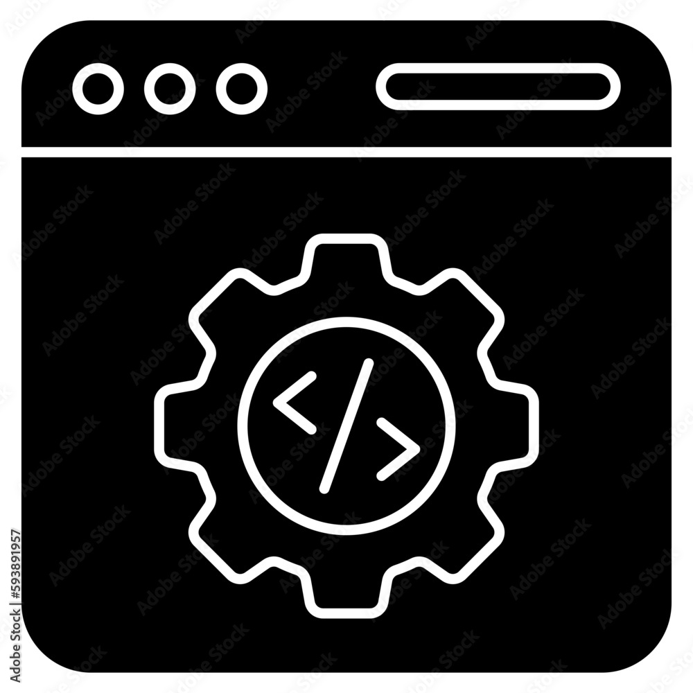 Unique design icon of web coding Unique design icon of web coding