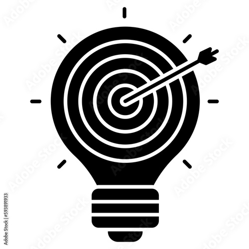 An editable design icon of target idea 