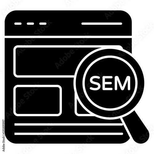 Editable design icon of sem analysis 
