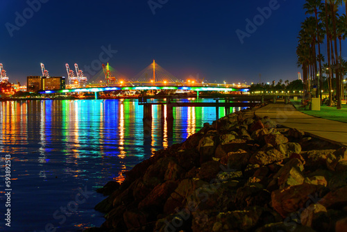 Vibrant Colors of Long Beach, California at Night © Katie Chizhevskaya