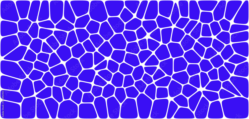 Fototapeta premium Abstract voronoi blocks cell pattern. Geometric vector background design wallpaper