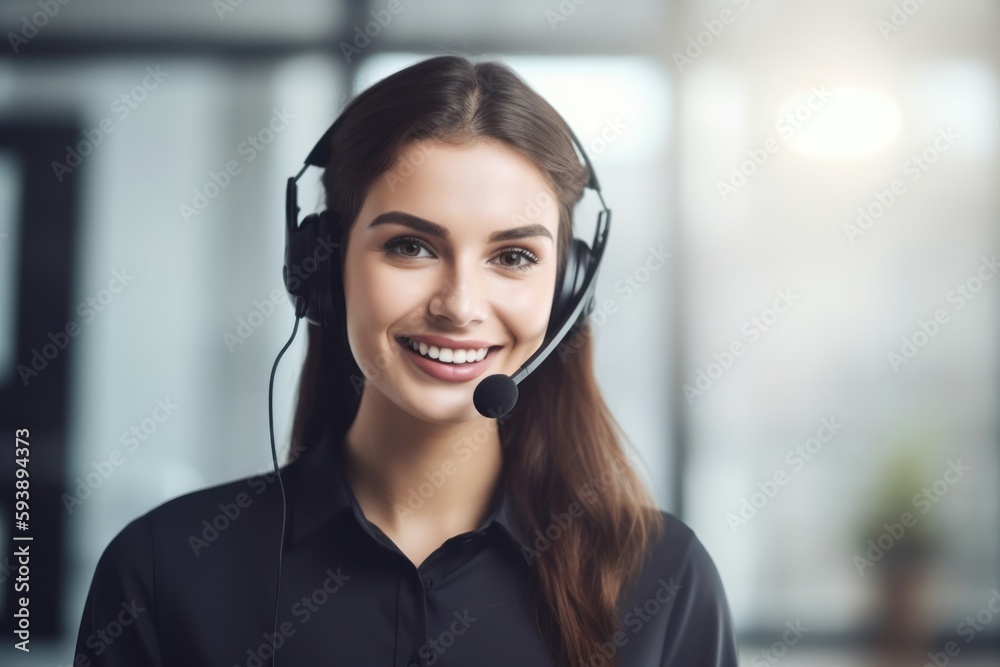 Smiling woman support. Generate Ai Smiling woman support. Generate Ai
