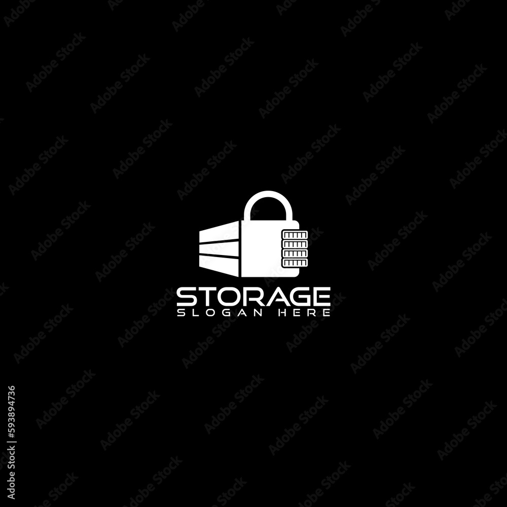 Self storage logo icon isolated on dark background Self storage logo icon isolated on dark background
