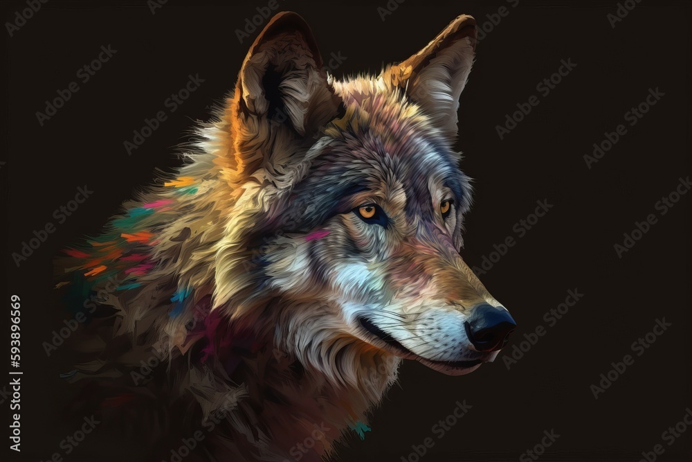 Wolf head animal. Generate Ai Wolf head animal. Generate Ai