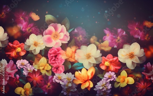 peonies blossom flower concept design pastel color valentine watercolor background spring. Generative AI.