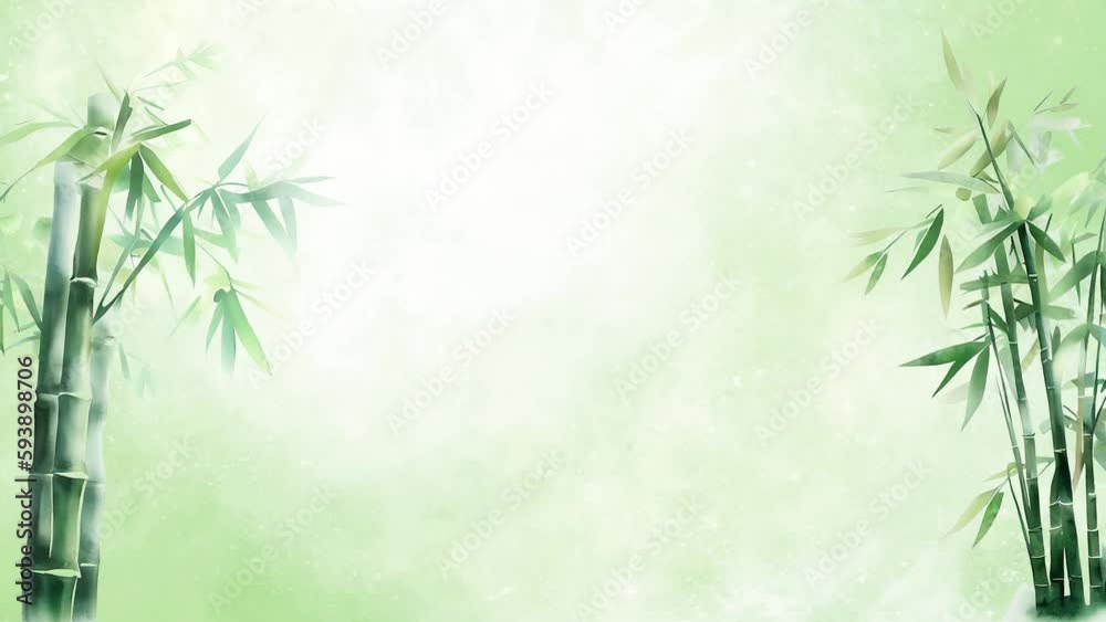 Watercolor bamboo tree animation. Text and Price can be Written on the video. Animated Illustration Or Logos can be Put. 07. Animation in the style of traditional Chinese painting Watercolor bamboo tree animation. Text and Price can be Written on the video. Animated Illustration Or Logos can be Put. 07. Animation in the style of traditional Chinese painting