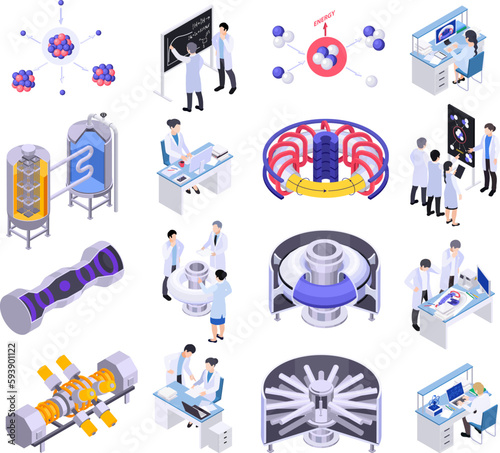 Nuclear Energy Icon Set