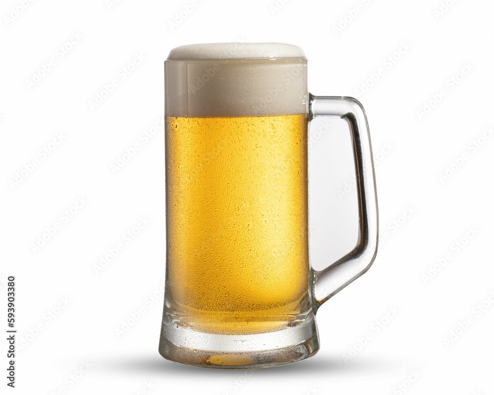 Glass of beer isolated on a white background Glass of beer isolated on a white background