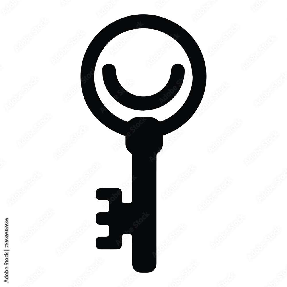 Key Flat Icon Isolated On White Background Key Flat Icon Isolated On White Background