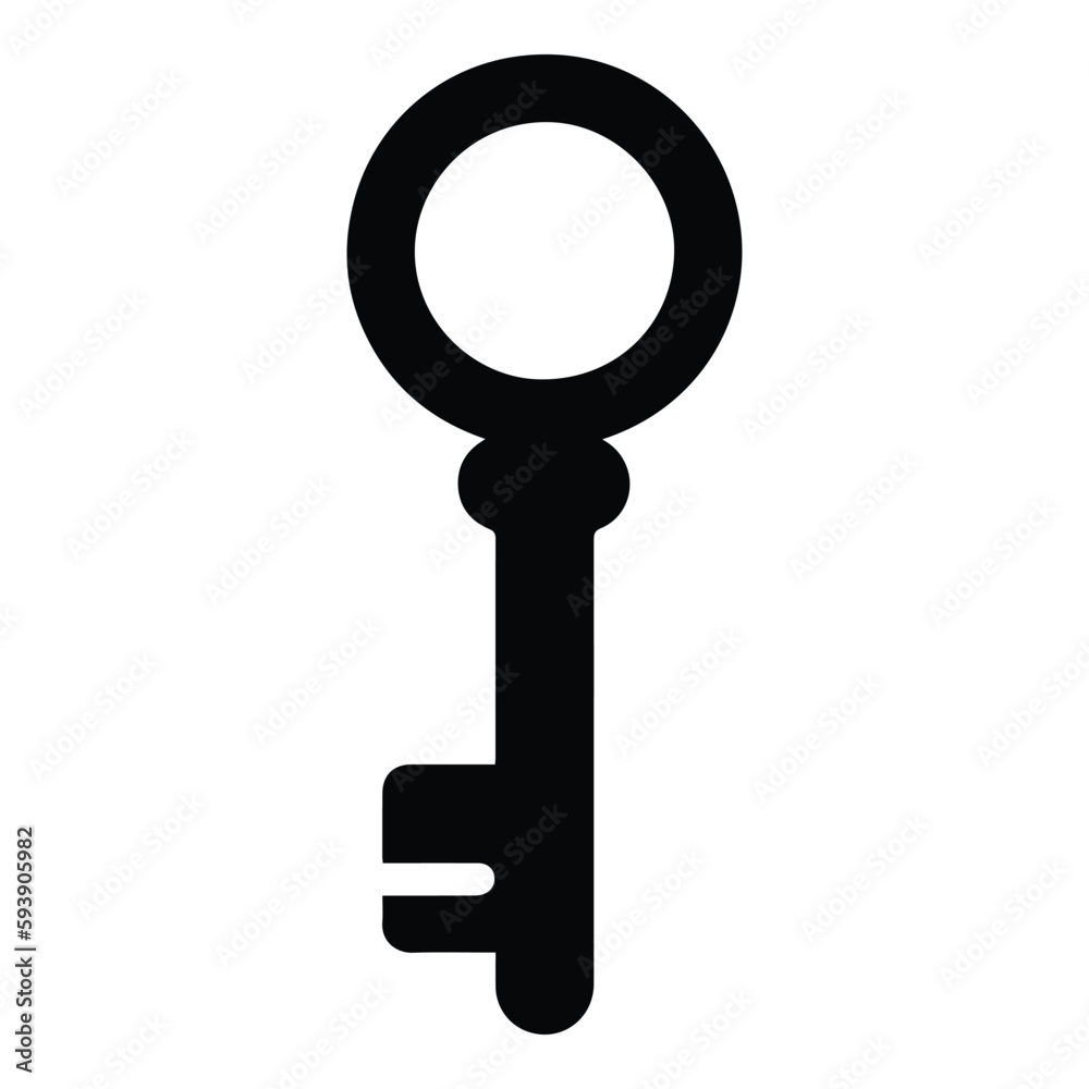 Key Flat Icon Isolated On White Background Key Flat Icon Isolated On White Background