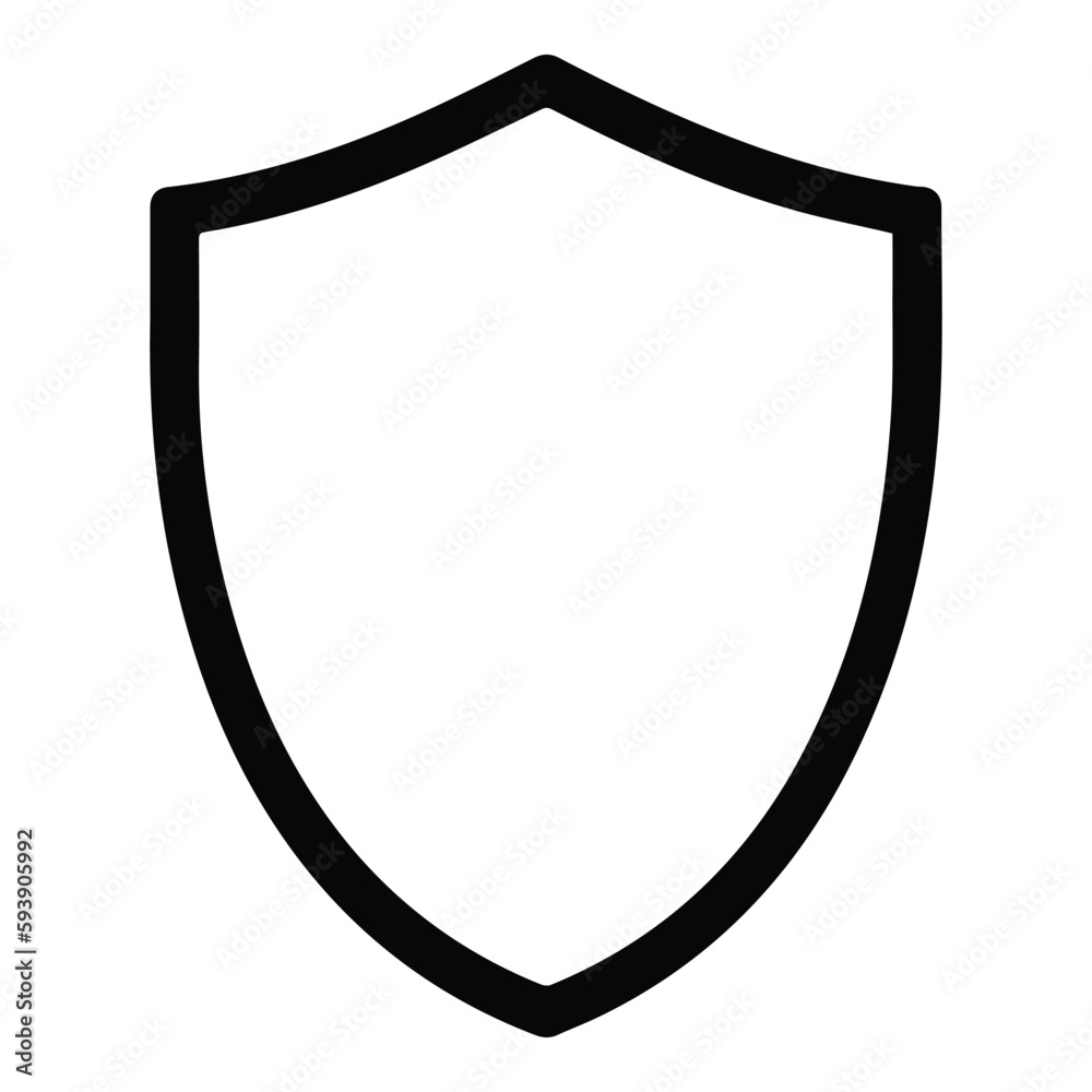 Shield Protection Flat Icon Isolated On White Background Shield Protection Flat Icon Isolated On White Background