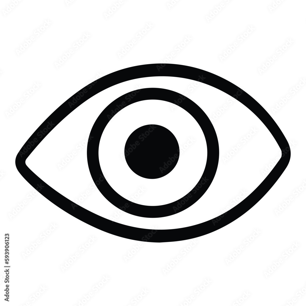 Eye Flat Icon Isolated On White Background Eye Flat Icon Isolated On White Background