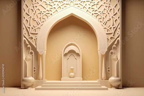  ramadan kareem islamic background, ai generative