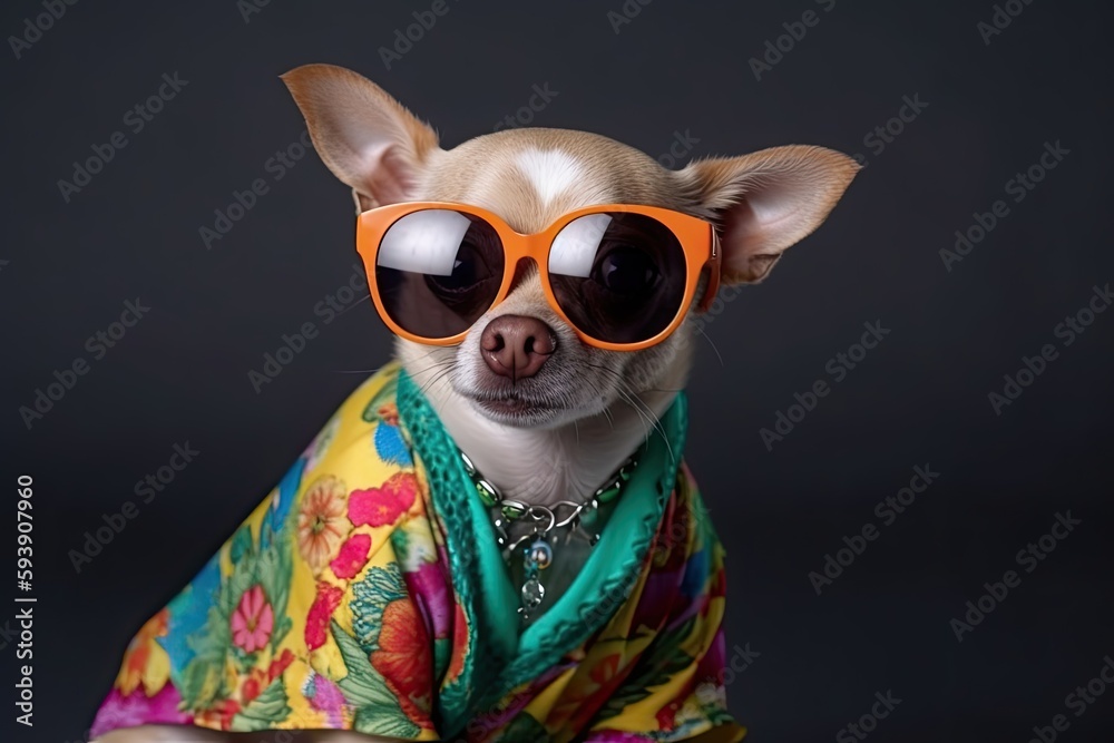 dog wearing sunglasses, ai generative