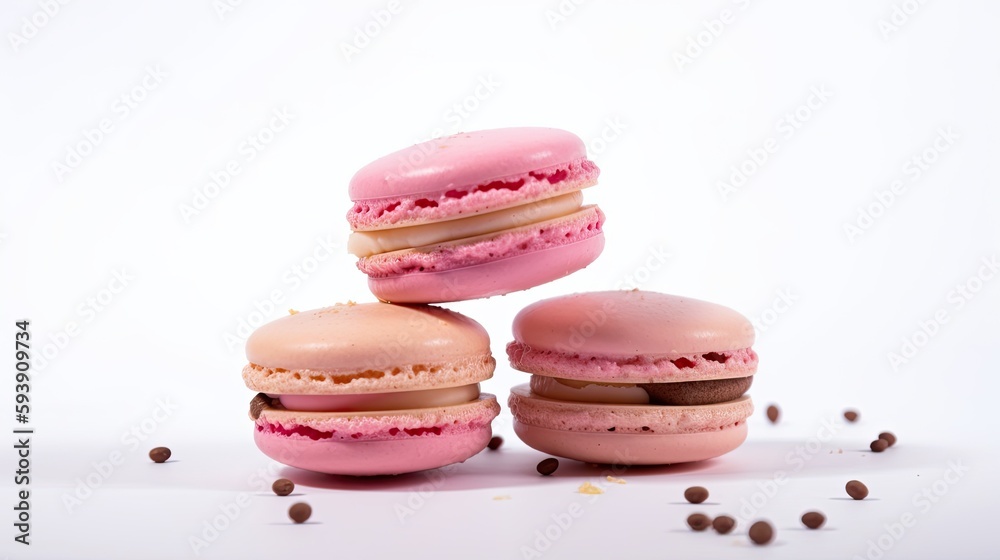 colorful macaroons isolated on white background.ai generative colorful macaroons isolated on white background.ai generative