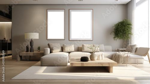 Living room, Large paintings, Blank canvas, Wall art, © artchvit
