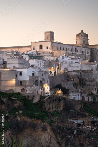 view of the town country in basilicata, south italy