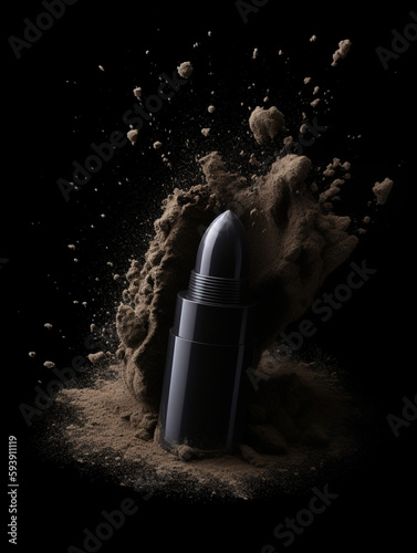 makeup black lipstick powder explosion