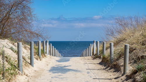 beach path on the beach baltic sea