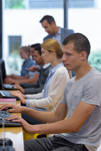 students in the computer class