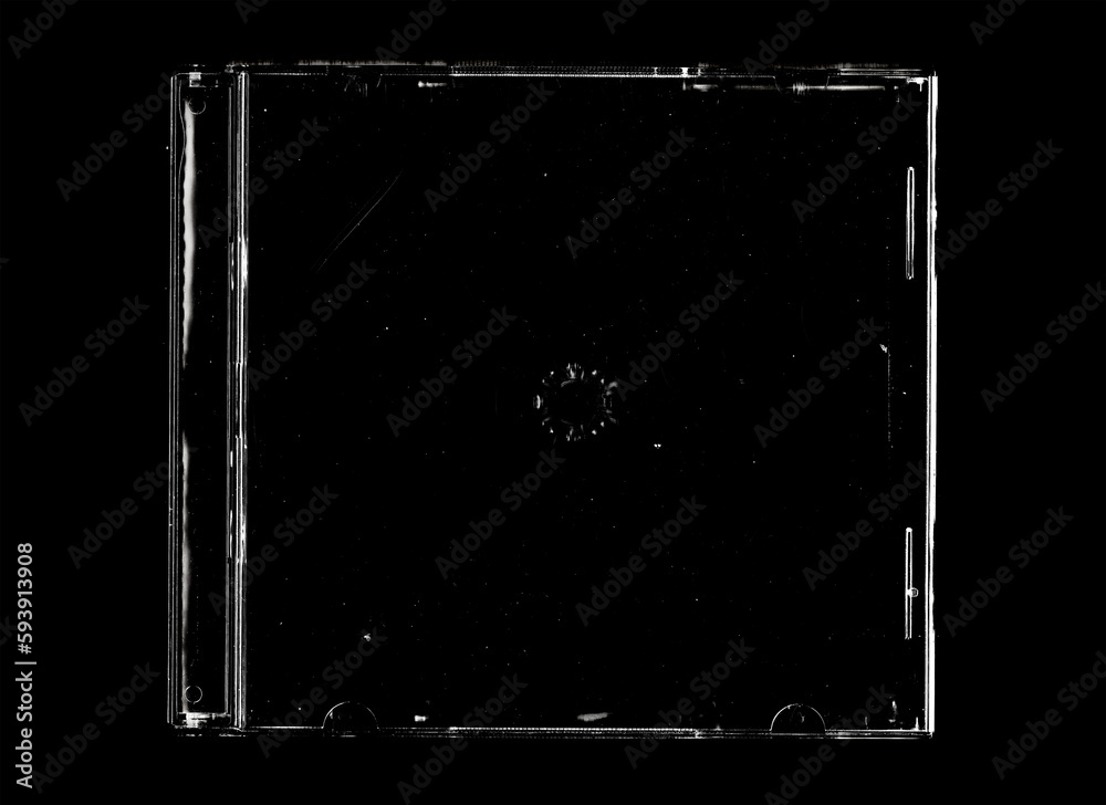 CD case texture overlay for graphic design composition Stock Photo