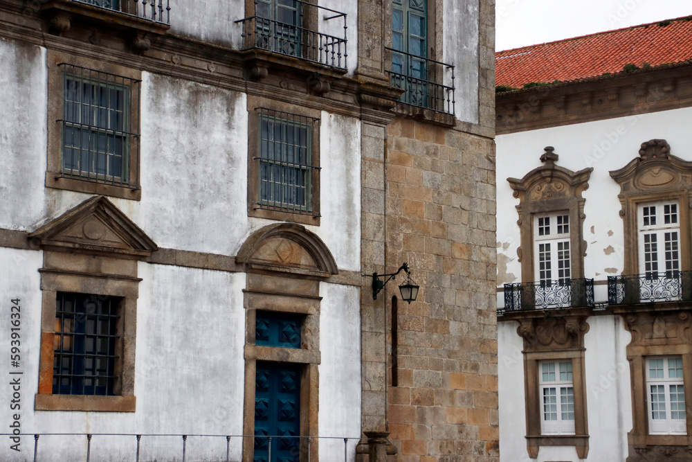 Arhitecture in the old town of Porto, Portugal