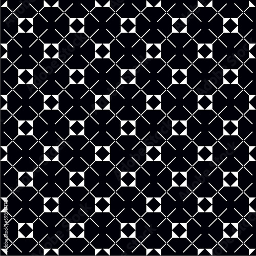 Tile black and white vector pattern or website background