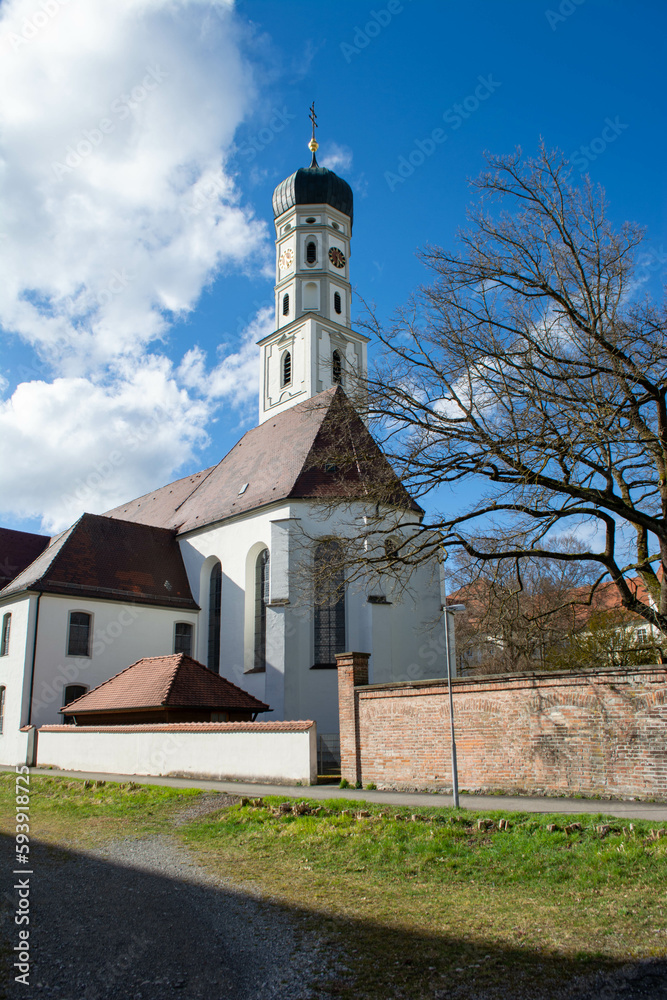 Exterior of St. Magnus at the benedictine baroque monastery, Bad Schussenried, Germany