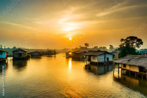 sunset on the river © Md Imranul Rahman