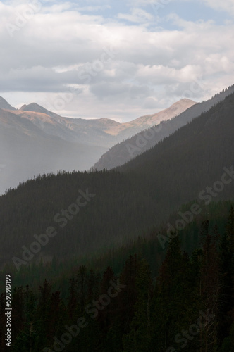 Hazy Mountain View  Rocky Mountain National Park