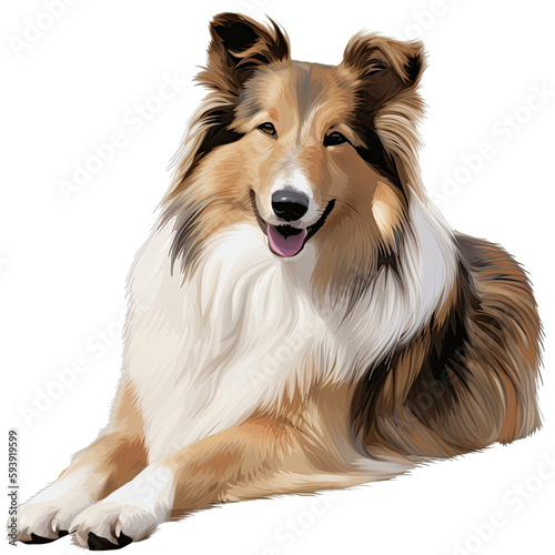 border collie dog, made with AI