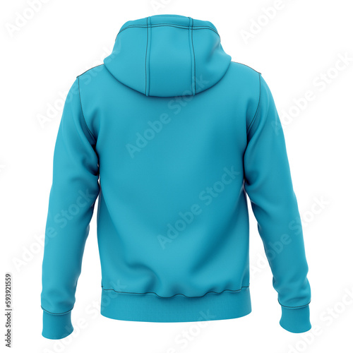 With just a few clicks, you can visualize your designs in Back View Perfect Hoodie Mockup In Silverpine Cyan Color..