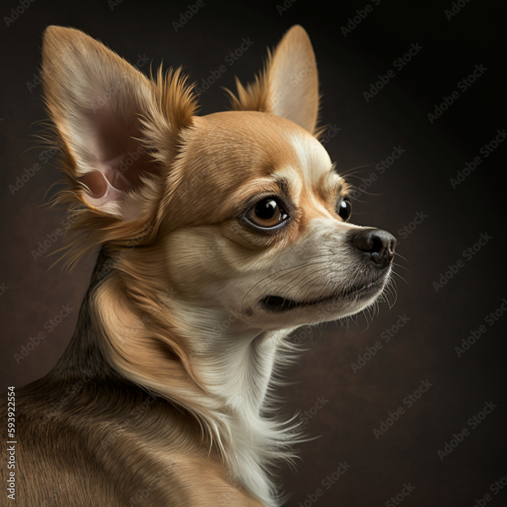 Chihuahua portrait. Generative AI.