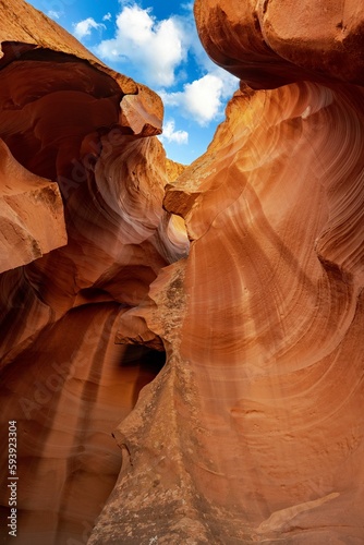 Stunning view of the renowned Antelope Canyon in Pageels National Park, Arizona