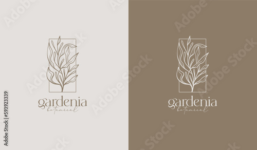 Leaf Flower Tree monoline. Universal creative premium symbol. Vector sign icon logo template. Vector illustration
